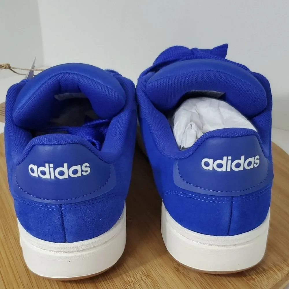 Adidas Grand Court Alpha 00s Sneakers Men's 12 Blue Yellow Suede NIB - Picture 4 of 9